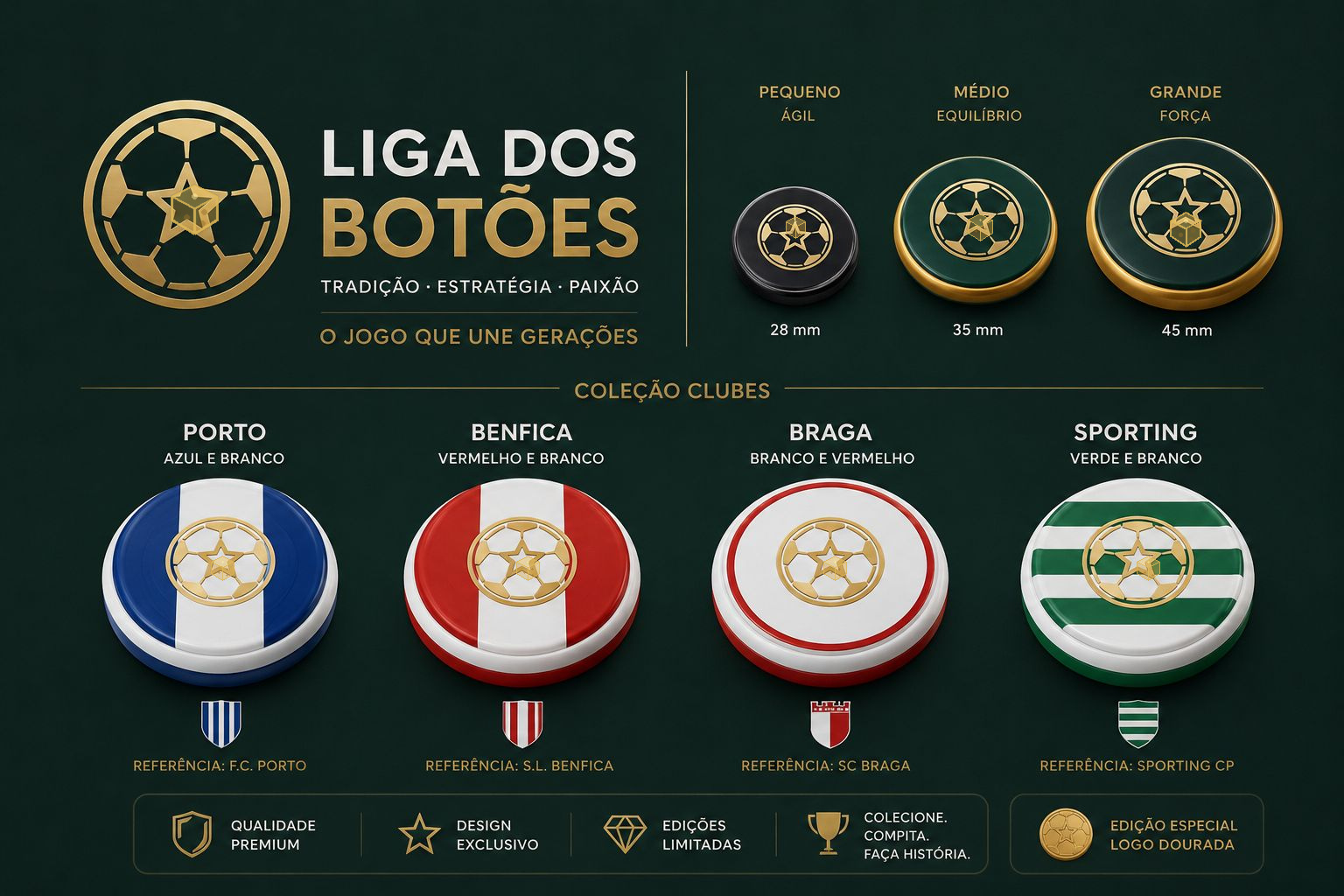 Coleção de botões da Liga dos Botões